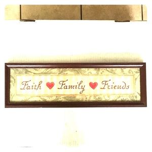 Home Interiors Faith Family Friends wall hanging